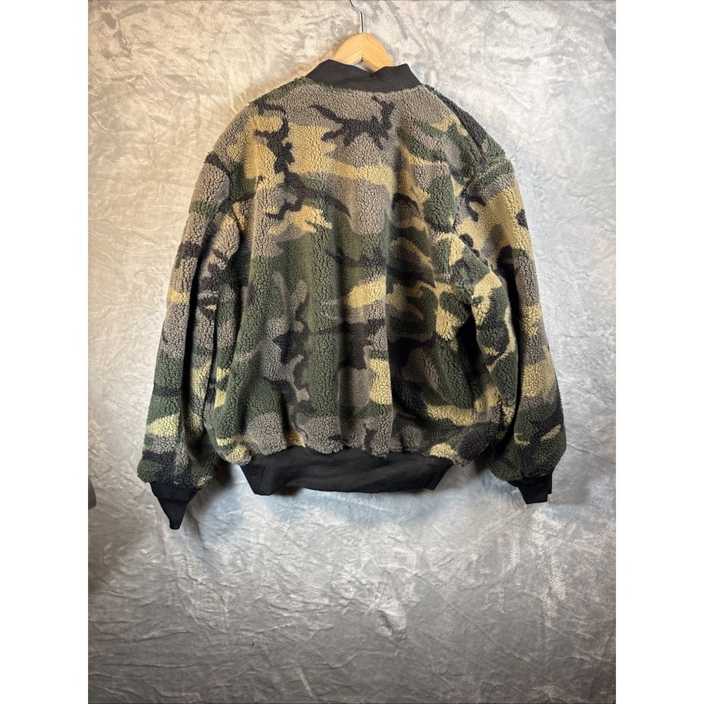Alpha Industries Jacket Mens Medium Black Camo L-2B Sherpa Reversible Relaxed - Picture 13 of 15